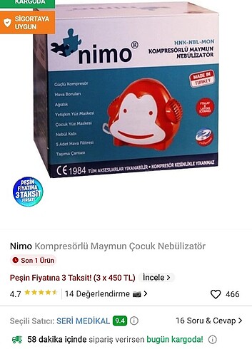 Nimo Çocuk Nebülizatörü - Görsel 4