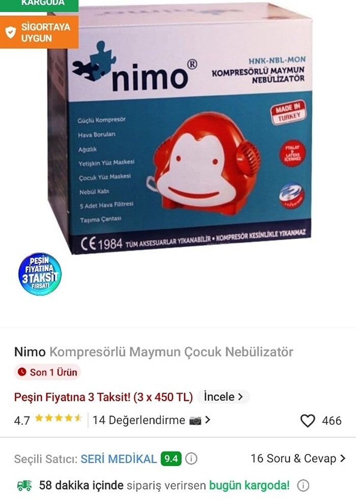 Nimo Çocuk Nebülizatörü - Görsel 4