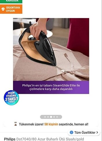 Philips DST7040/80 Azur Ütü  - Görsel 2