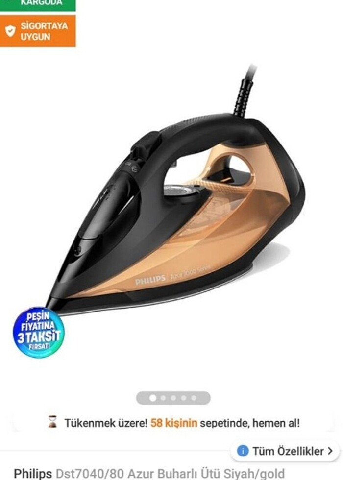 Philips DST7040/80 Azur Ütü  - Görsel 3