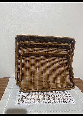 Hasır Üçlü Tepsi  - Görsel 8