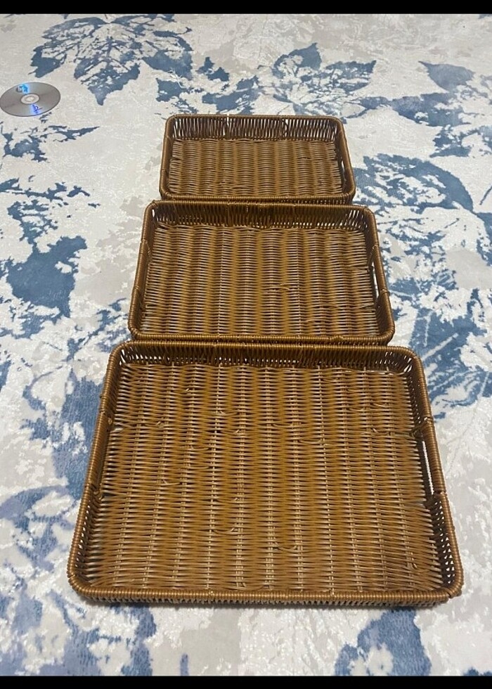 Hasır Üçlü Tepsi  - Görsel 2