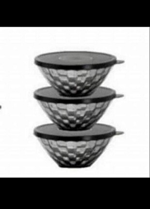 Tupperware Tupperware siyah pırlanta set 6 adet kase