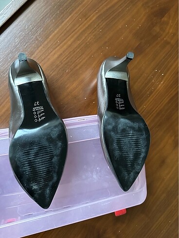 37 Beden gri Renk Gümüş stiletto ayakkabı