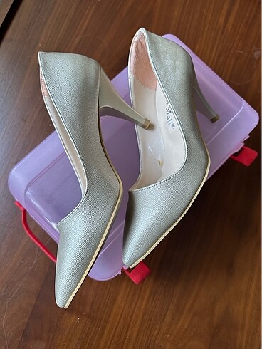 Bayan stiletto gümüş