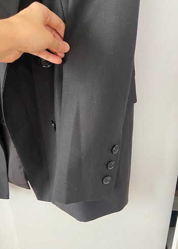 Network Siyah Kadın Düğmeli Blazer Ceket - Görsel 4