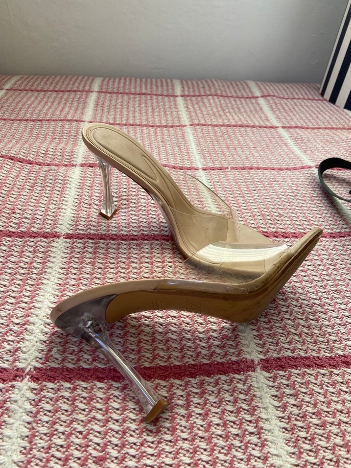 Zara Şeffaf Topuklu Terlik - Görsel 5