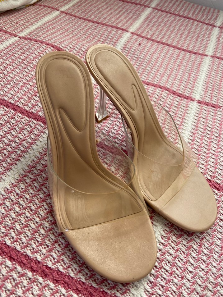 Zara Şeffaf Topuklu Terlik - Görsel 2