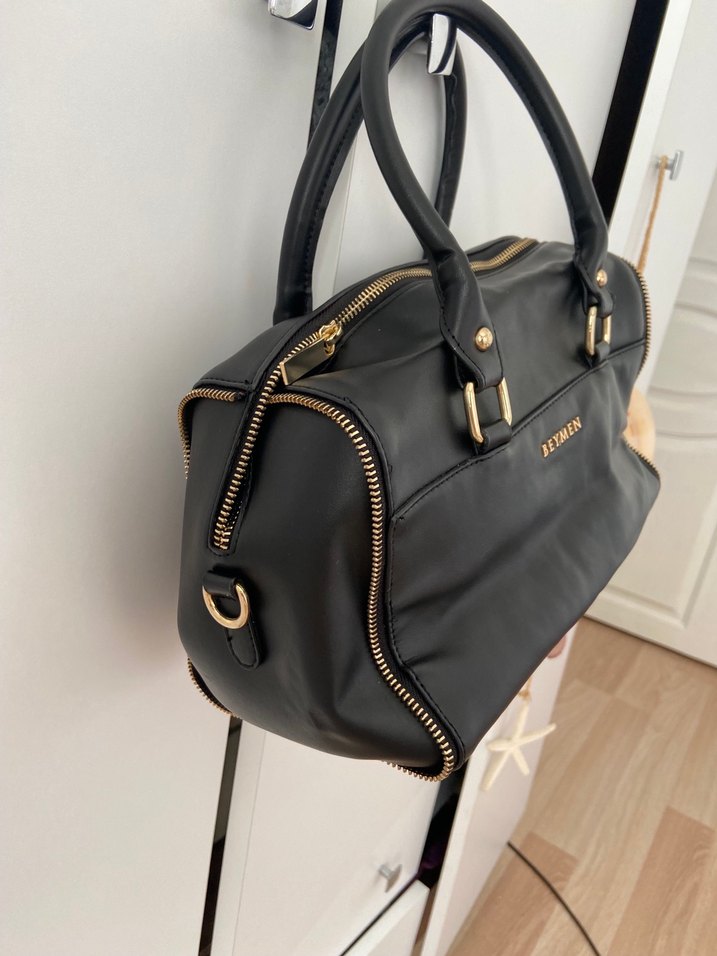 Beymen Siyah Deri Tokalı Kadın Çanta - Görsel 4