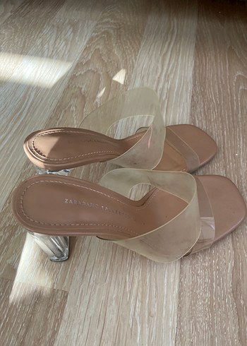 Zara Bej Şeffaf Bantlı Kadın Terlik - Görsel 4