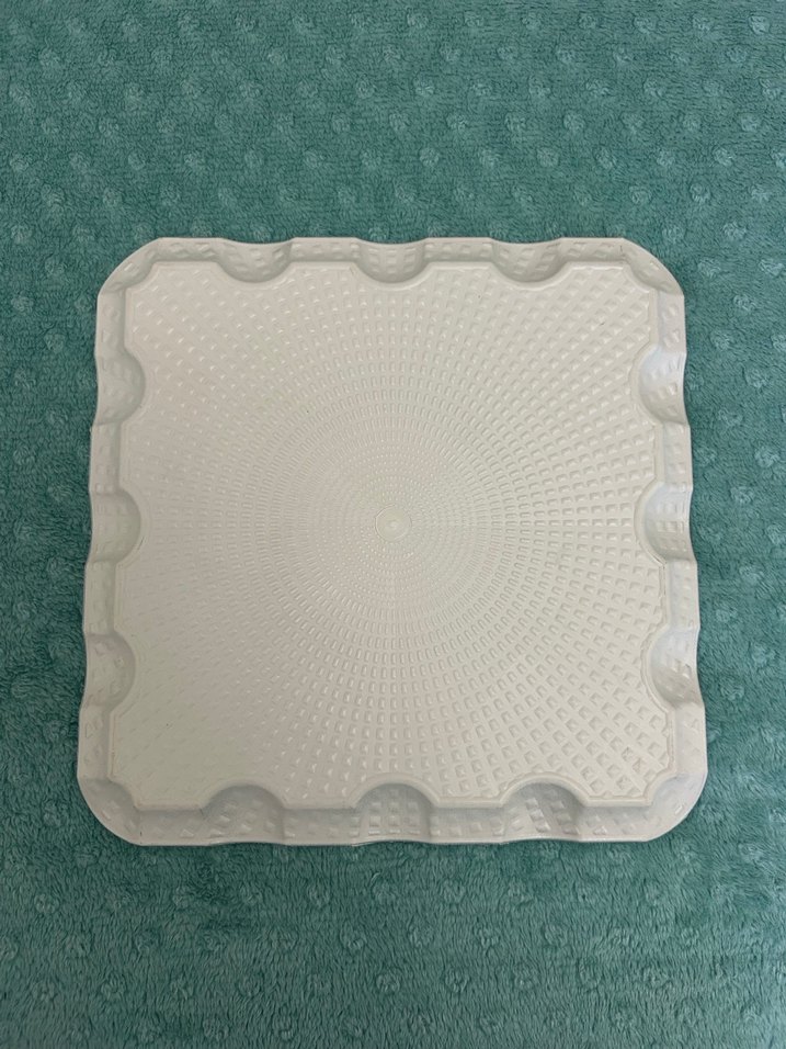 Parlak gri Kare Tepsi - Görsel 2