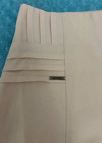 Limon sarısı Kadın Piliseli Uzun Etek - Görsel 3