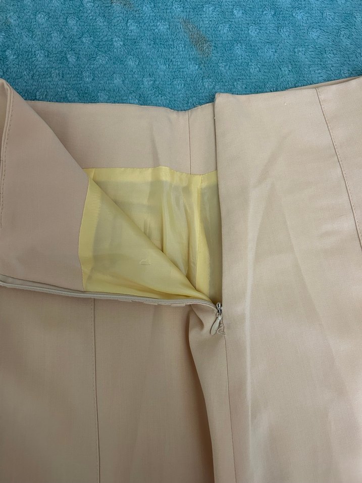 Limon sarısı Kadın Piliseli Uzun Etek - Görsel 4