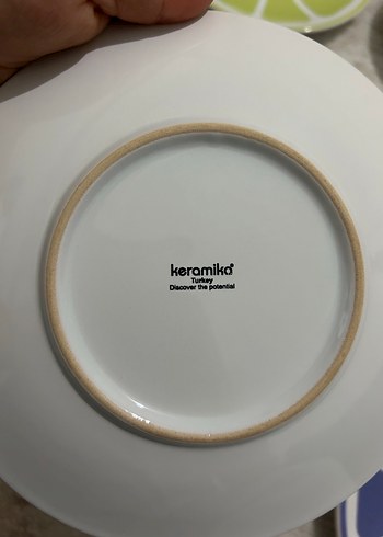 Renkli Meyve Dilimi Desenli tatlı Tabak Seti - Görsel 2