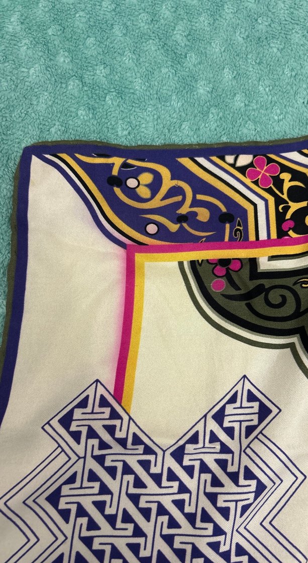 Kadın Çok Renkli İpek Şal - Görsel 4