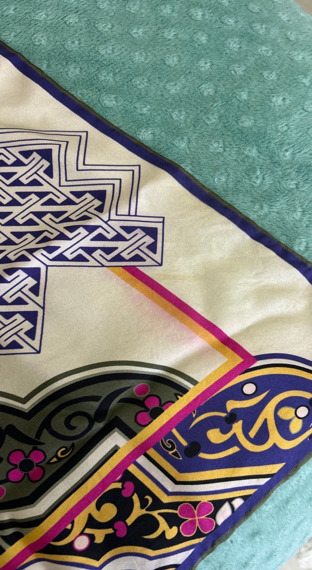 Kadın Çok Renkli İpek Şal - Görsel 3