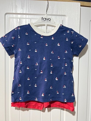 6 Ay Beden Bebek Tshirt Şort Takım