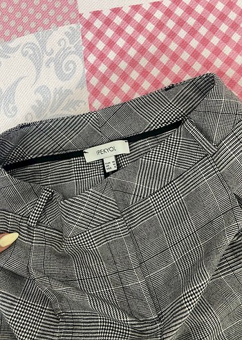 ipekyol Gri Kareli Kadın Kumaş Pantolon