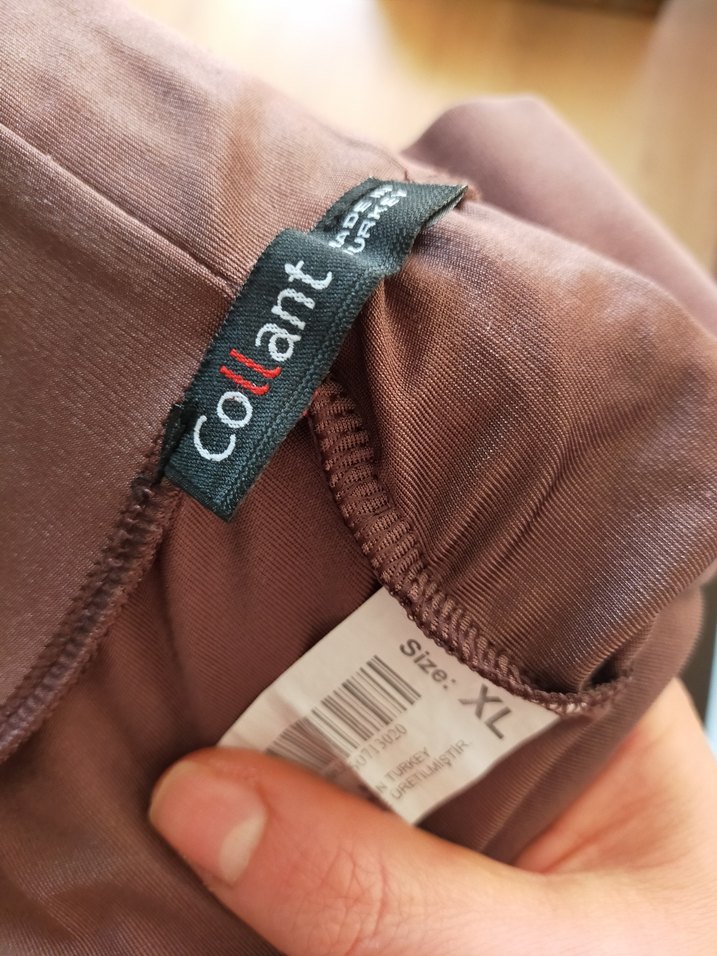 Tarçın  rengi, parlak Kadın Tayt - Görsel 4