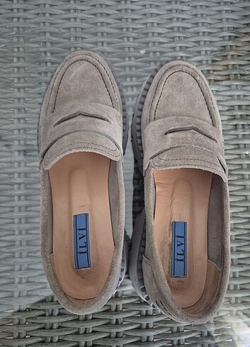37 Beden gri Renk Ilvi nubuk loafer 