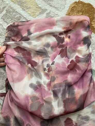 s Beden Stradivarius batik desen midi tül etek
