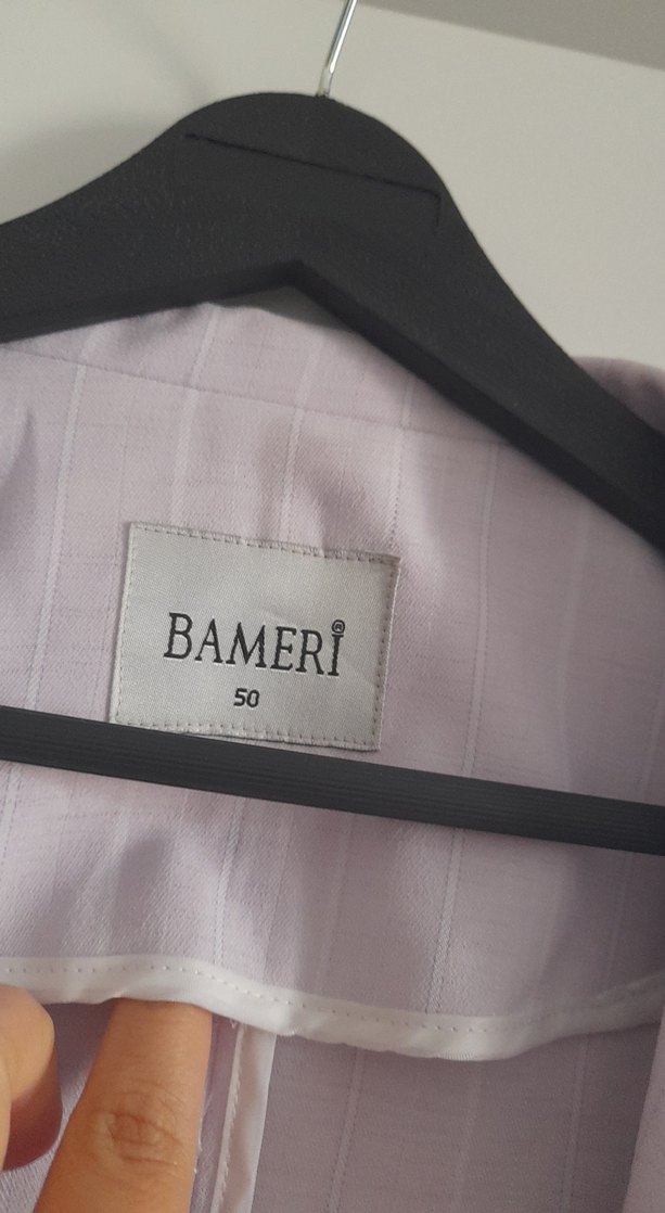 Düğmeli Mor Kadın Midi Blazer Ceket - Görsel 3