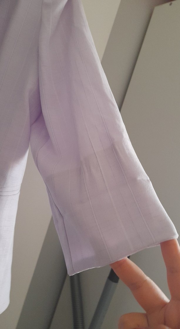 Düğmeli Mor Kadın Midi Blazer Ceket - Görsel 4