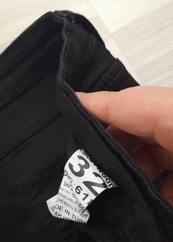 32 Beden Erkek Siyah Denim Pantolon