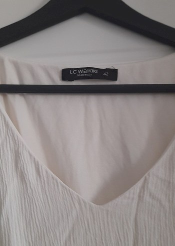 Beyaz V Yaka Bohem Midi Elbise - Görsel 4