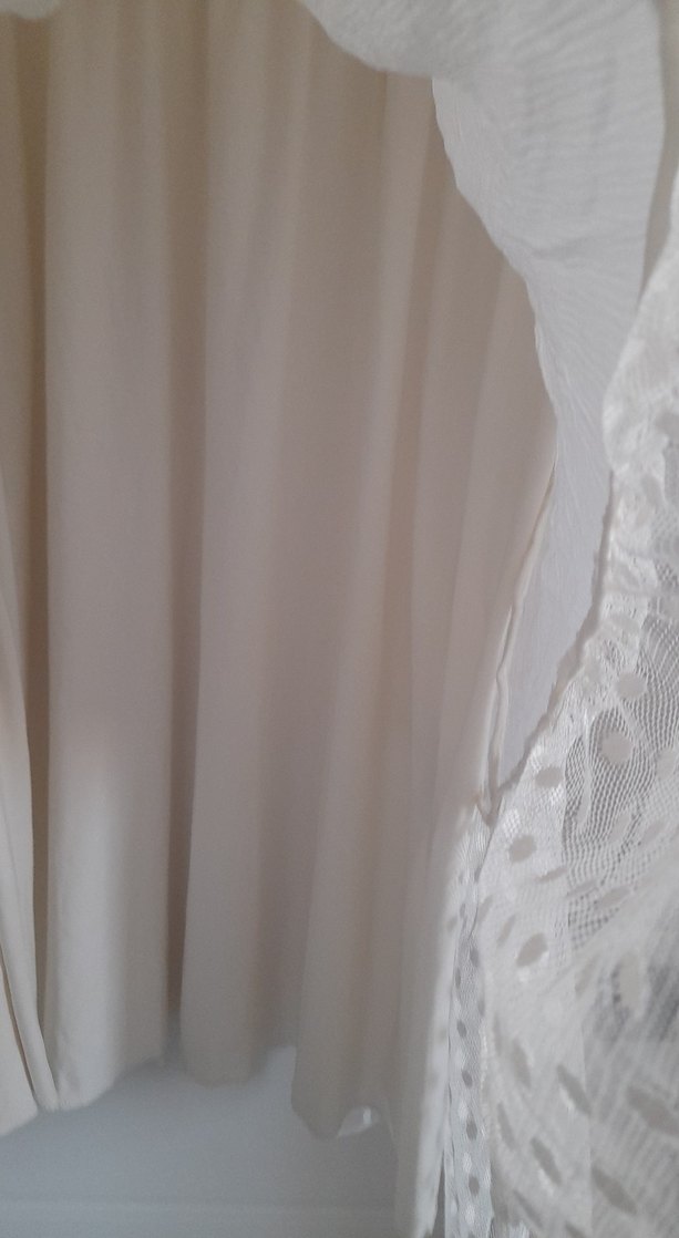 Beyaz V Yaka Bohem Midi Elbise - Görsel 2