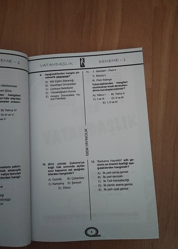 Beden Renk KPSS Anayasa Vatandaşlık Bilgisi 44 Deneme Kitabı