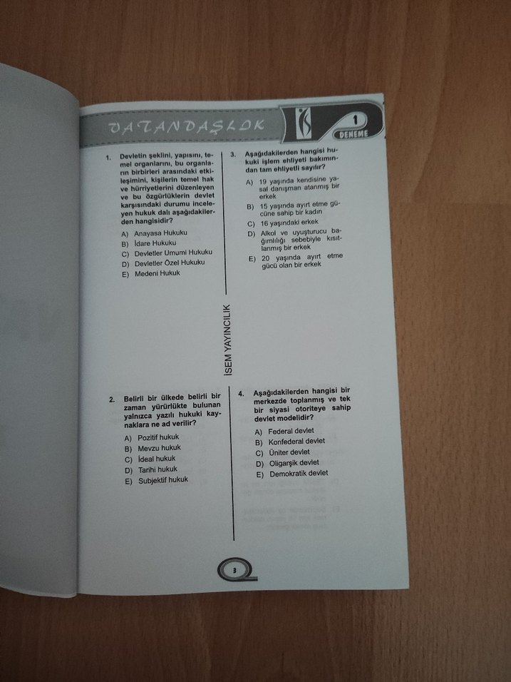 KPSS Anayasa Vatandaşlık Bilgisi 44 Deneme Kitabı - Görsel 2