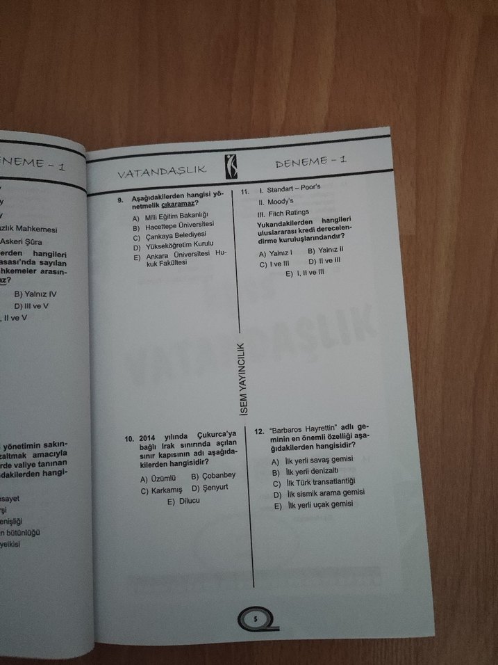 KPSS Anayasa Vatandaşlık Bilgisi 44 Deneme Kitabı - Görsel 4