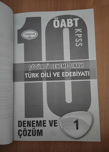 Beden 2016 KPSS ÖABT Türk Dili ve Edebiyatı Deneme Sınavı