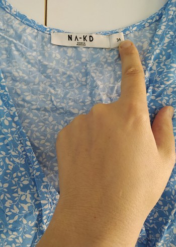 Mavi Bohem Uzun Kolsuz V Yaka Elbise - Görsel 2