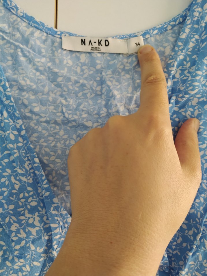 Mavi Bohem Uzun Kolsuz V Yaka Elbise - Görsel 2