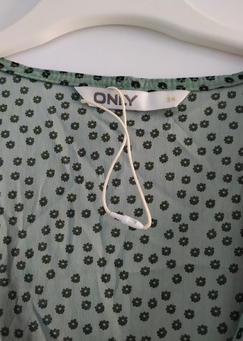 Yeşil V Yaka Salaş Midi Elbise - Görsel 3