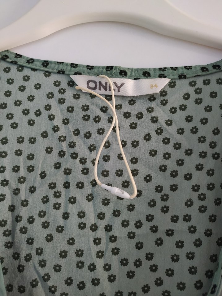 Yeşil V Yaka Salaş Midi Elbise - Görsel 3