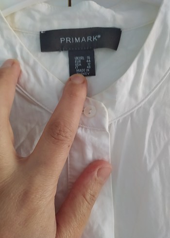 Beyaz Midi Hamile Keten Kaban - Görsel 2