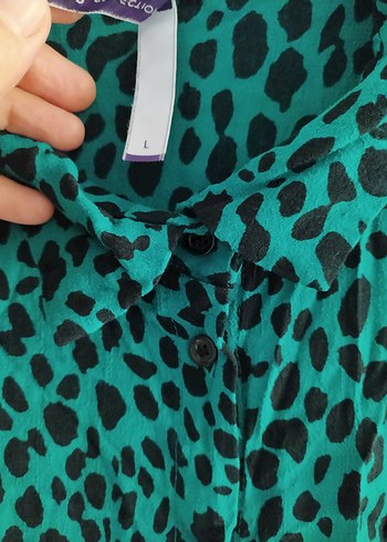 Kadın Yeşil Uzun Salaş Elbise - Görsel 2