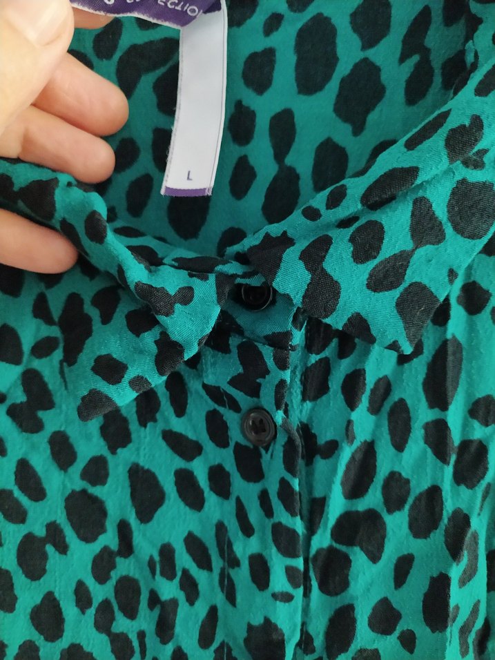 Kadın Yeşil Uzun Salaş Elbise - Görsel 2