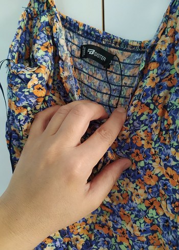 Bohem Çok Renkli Uzun Askılı Elbise - Görsel 3