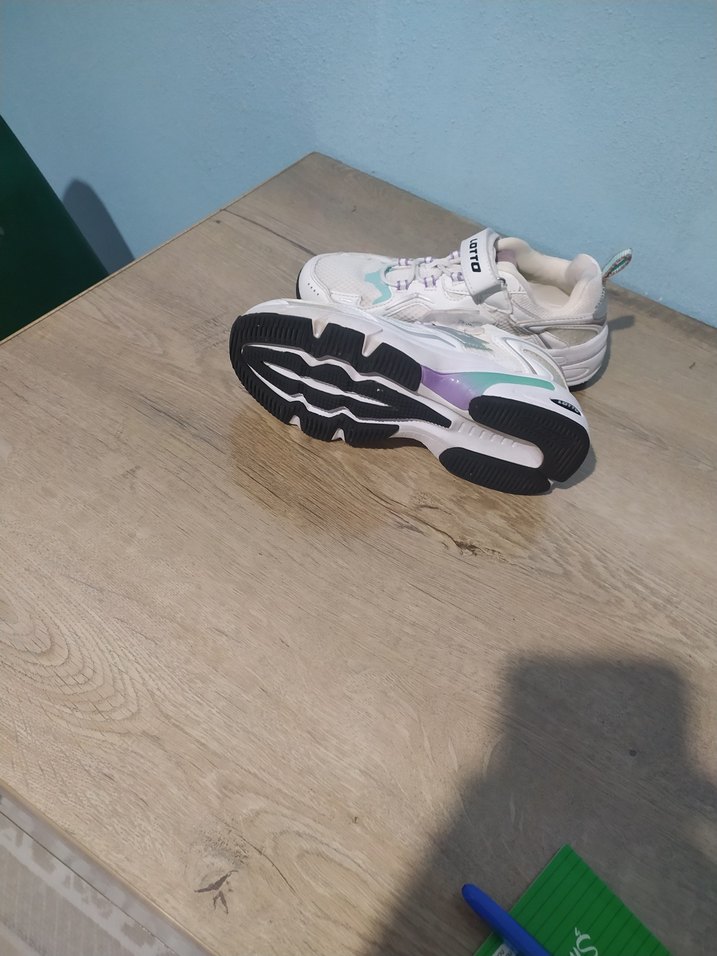 Beyaz Kız Çocuk Spor Ayakkabı Velcro - Görsel 3