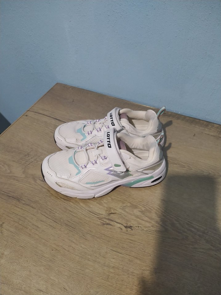 Beyaz Kız Çocuk Spor Ayakkabı Velcro - Görsel 2