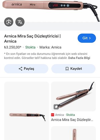 Pembe Arnica Mira Saç Düzleştirici - Görsel 4