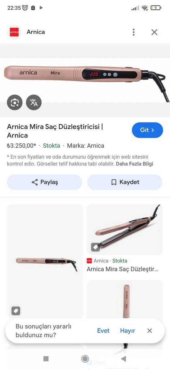 Pembe Arnica Mira Saç Düzleştirici - Görsel 4