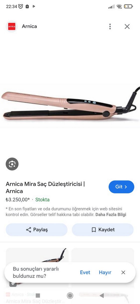 Pembe Arnica Mira Saç Düzleştirici - Görsel 3