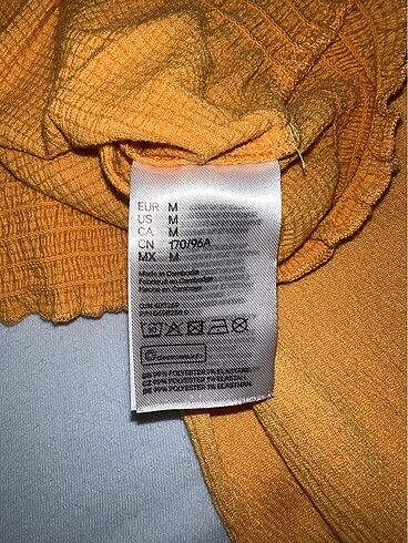 H&M H&M bohem omuz açık sarı/turuncu üst