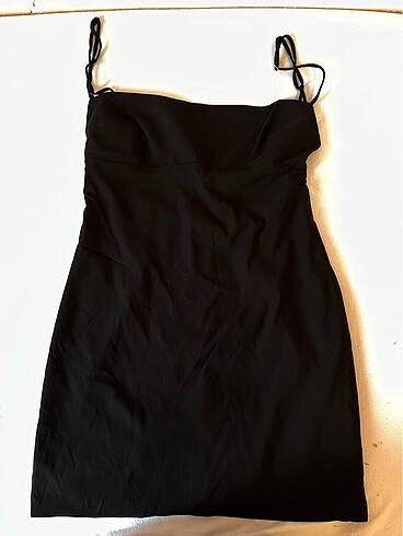 Zara siyah sırt dekolteli mini elbise