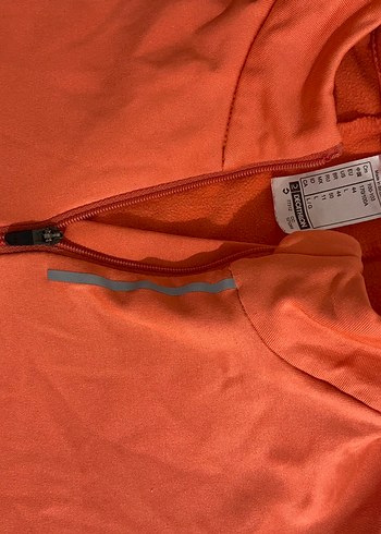 Turuncu Yarım Fermuarlı Yüksek Yakalı Spor Üst - Görsel 2